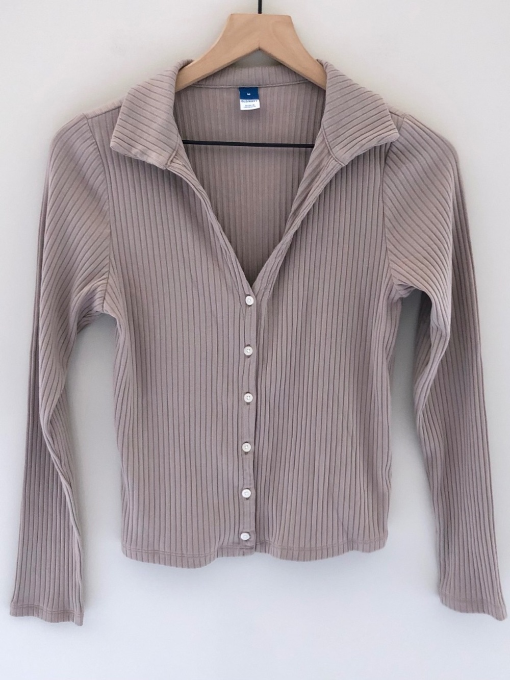 Old Navy Slim Ribbed Button-Down Top